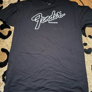Size Mens Large Tall Black Fender T-shirt